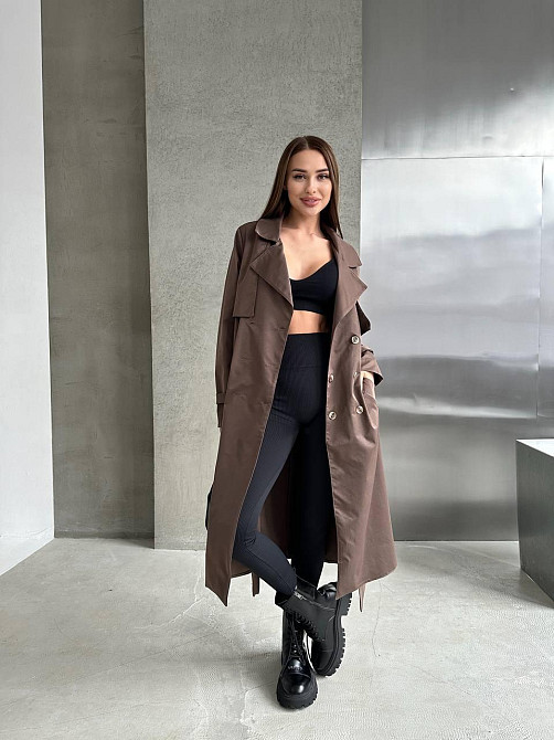 Жіночий трендовий стильний тренч  щільна котон-парка моко Одеса - фото 3