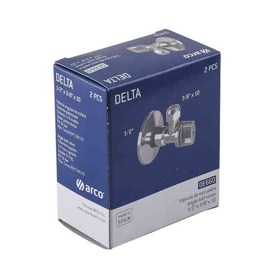 Кран кульовий кутовий ARCO 1/2″х 3/8″ DE610-660 AntiLime ( 2 шт,) Луцк