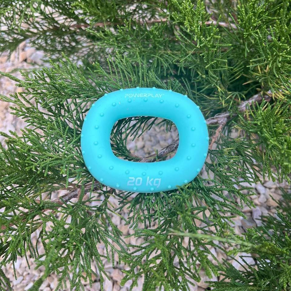 Эспандер кистевой силиконовый PowerPlay PP-4337 Hand Grip Medium 20 кг. Зеленый Киев - изображение 8