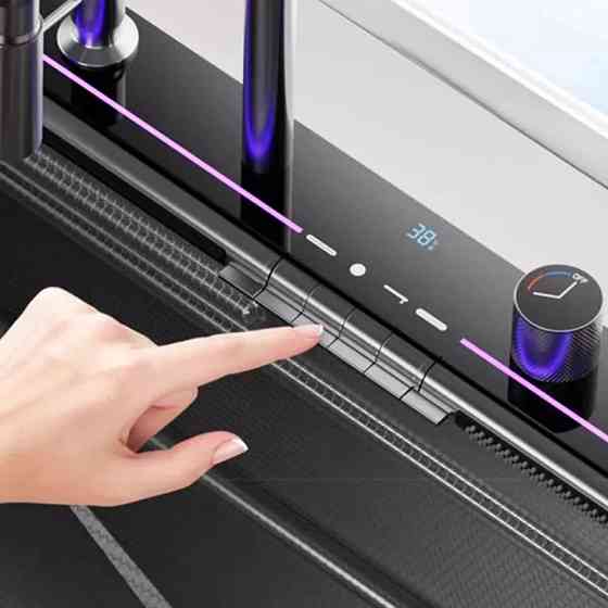 Кухонная раковина водопад Willda,кухонная мойка водопад темно-серая 75х46х22 (354481631) Киев