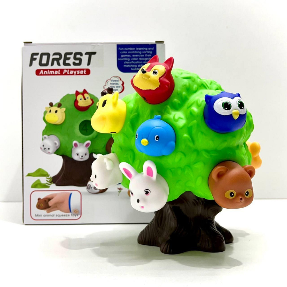 Сортер дерево з тваринами 10 в 1 гра з цифрами фігурки диких тварин (207) Чернигов - изображение 10