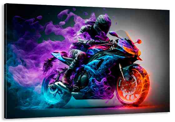 Картина холст в гостиную / спальню  Мотоцикл     MLP_56 80x120 см Киев