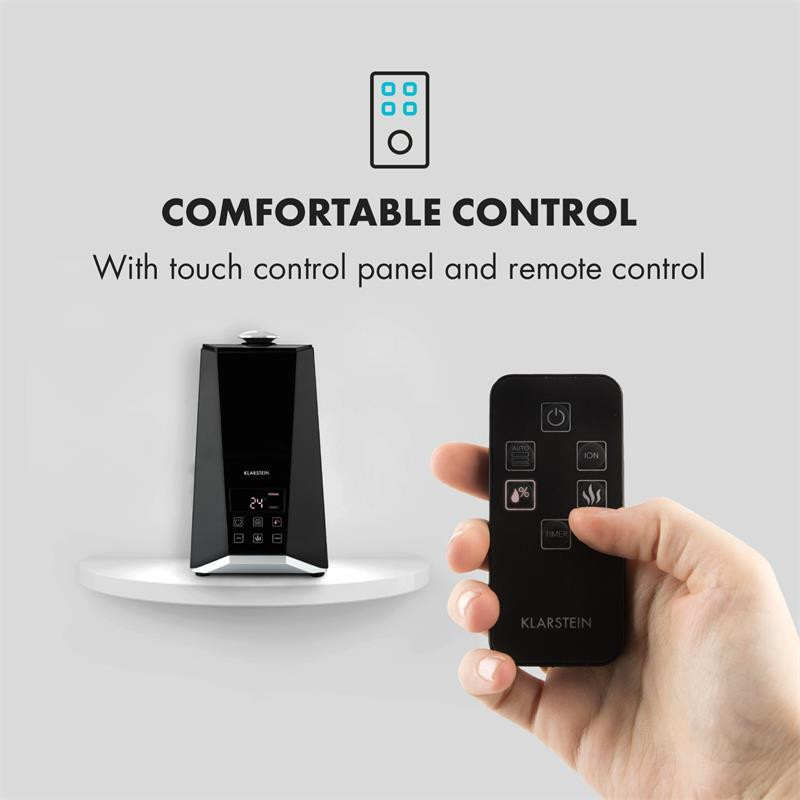 Зволожувач VapoAir Onyx зі світлодіодним екраном, сенсорний пульт дистанційного керування, чорний (Німеччина, Рівне - фото 9