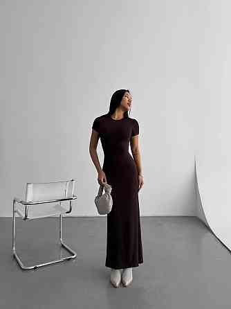 Женское стильное элегантное длинное платье из качественной вискозы Шоколад, 44/46 Одесса