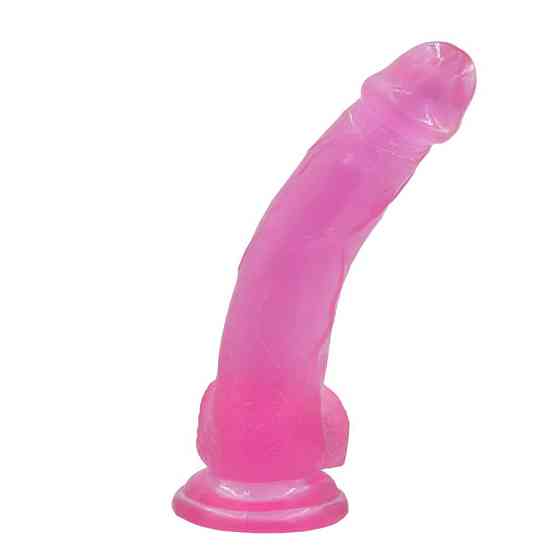 Фаллоимитатор с мошонкой - Jelly Studs Crystal Dildo Large 8