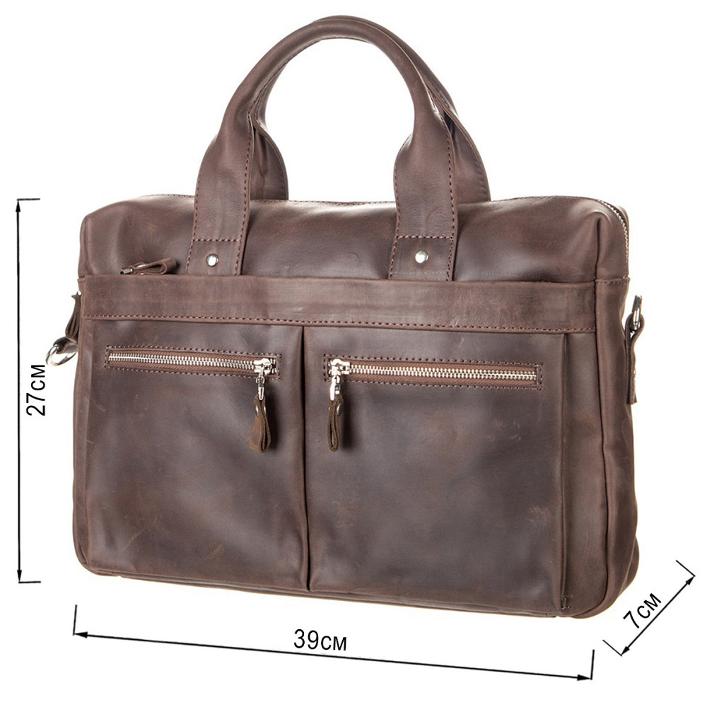 Сумка для ноутбука SHVIGEL 11020 Коричневая Киев - изображение 7