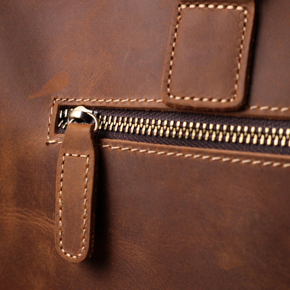 Стильний портфель у вінтажному стилі з натуральної шкіри Vintage 22673 Коричневий Київ - фото 4