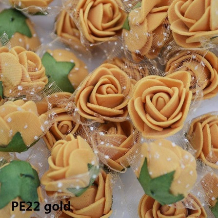 Набір кавових квіточок з фатином - 50шт. (розмір одного квіточки 1,5 см) Київ - фото 1