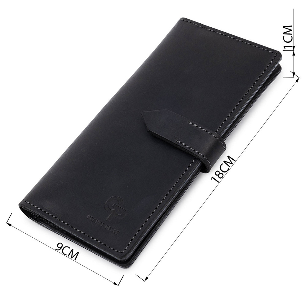 Стильное матовое мужское портмоне GRANDE PELLE 11560 Черный Киев - изображение 9