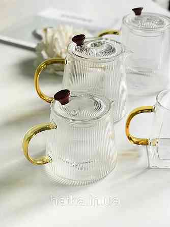 Чайник заварювальний скляний Olens "Чарлі" 550 мл скляне сито для дому та ресторану Київ