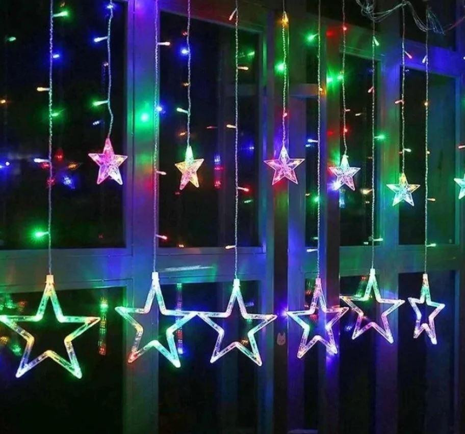 Гірлянда-штора STAR CURTAIN MULTI 7753 Зірки, багатобарвна Вінниця - фото 2