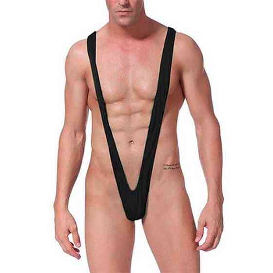 Чоловічі стрінги комбінезон - Чорний - М/L Вінниця