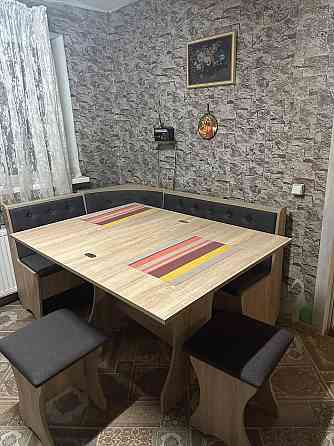 Комплект мебели для кухни - Мягкий уголок Семейный, стол, 2 табурета 114х154 см - Дуб самоа Львов