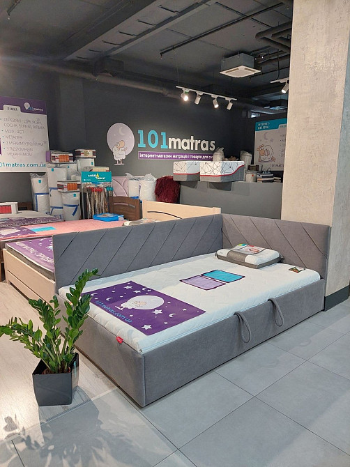 Ліжко-диван SheridanDesign з підйомним механізмом каркас метал 140x200 сірий Київ - фото 6