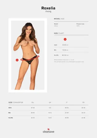Трусики Obsessive Roxelia thong XS/S Львів