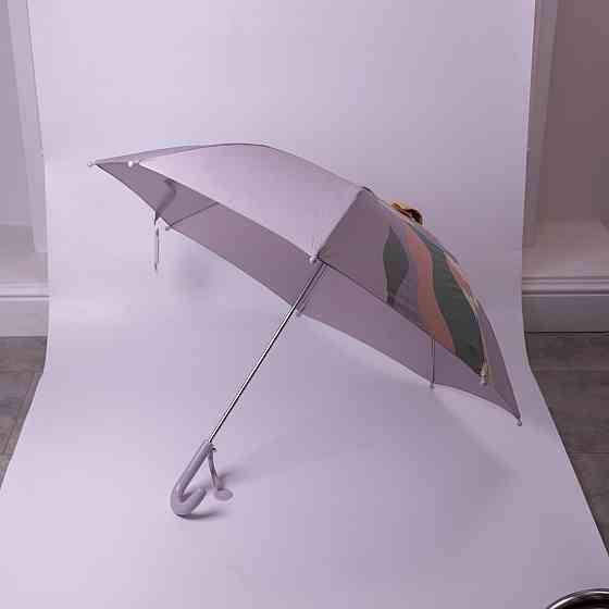 Класична дитяча парасолька-тростина механічна з поліестеру міцна надійна 8 спиць діаметр 89 см Фіолетовий HP-23-12V Коломыя