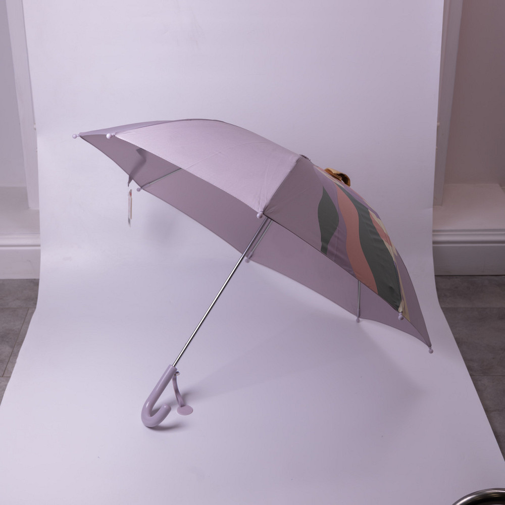 Класична дитяча парасолька-тростина механічна з поліестеру міцна надійна 8 спиць діаметр 89 см Фіолетовий HP-23-12V Коломыя - изображение 6