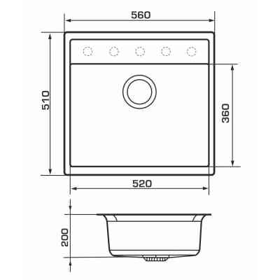 Мийка кухонна GRANADO LERIDA black shine (gr0401) Вінниця