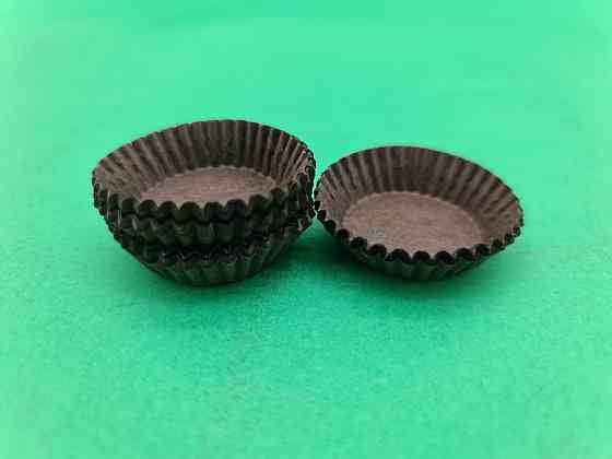 Тартолетка для кексів "Кругла коричнева"D30 H9,5 (100шт)/3а/ (1 уп.) Харків