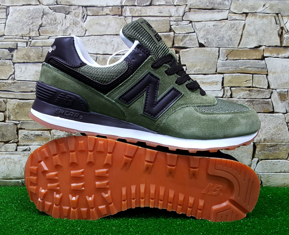 Чоловічі кросівки New Balance Black/Green ML574EGK Суми - фото 5