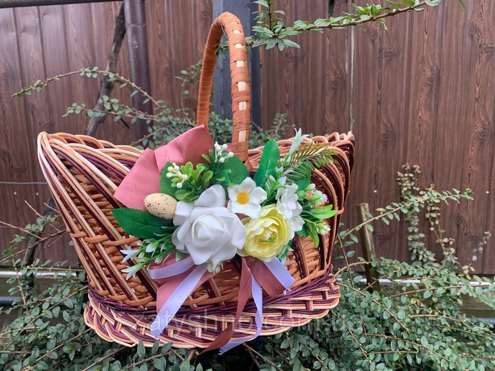 Пасхальний кошик плетений з лози Київ - фото 7