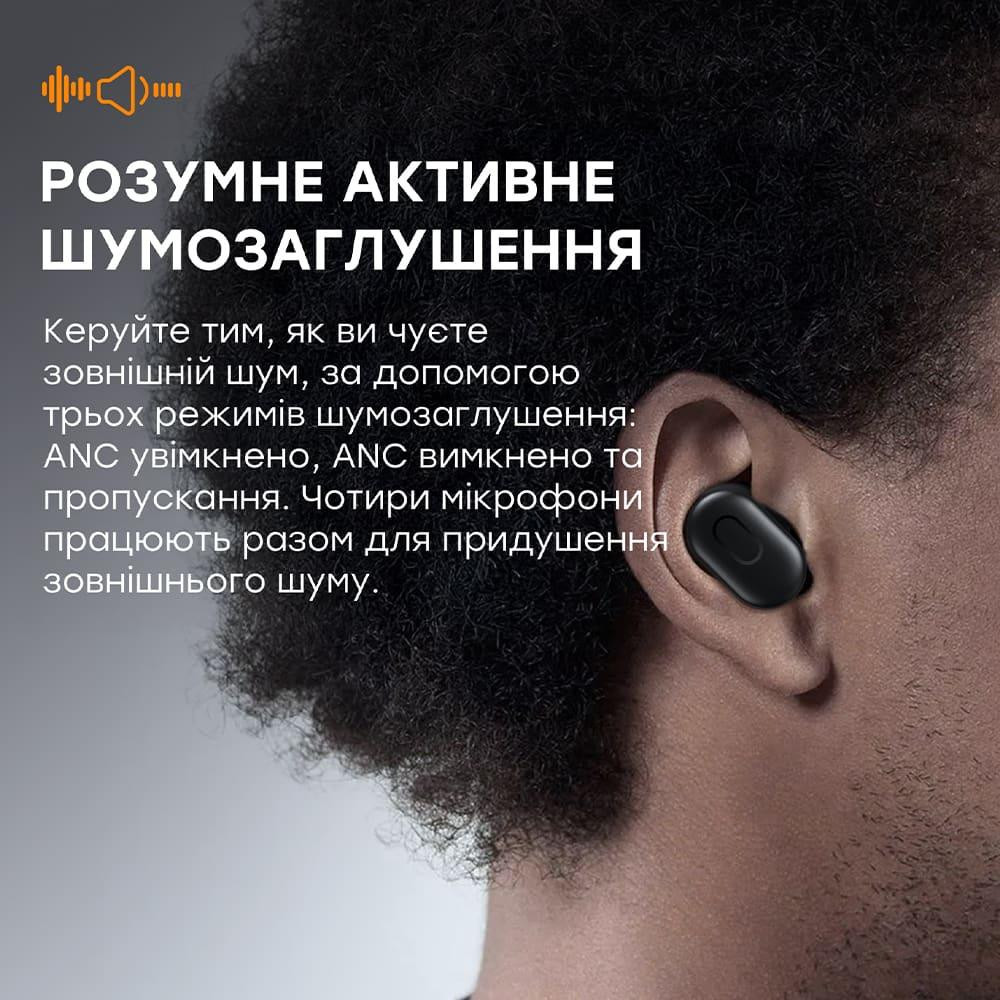 Бездротові навушники Choetech BH-T15 Black TWS, Bluetooth 5.2, ANC+ENC (43-00137) Київ - фото 5