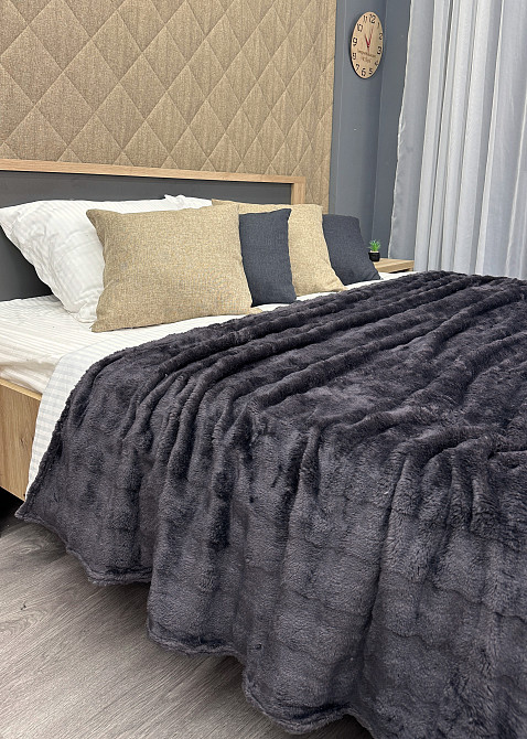 Плед-покривало 200х230 см (+-5см) Soft Night Графітовий (87-133) Київ - фото 5