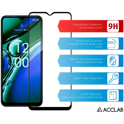 Стекло защитное ACCLAB Full Glue Nokia G42 5G Black (1283126582097) Винница - изображение 3
