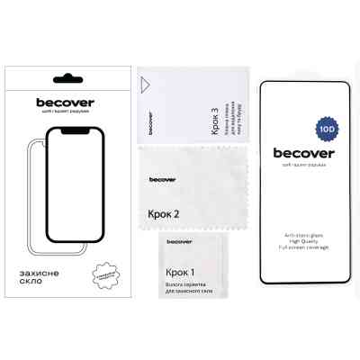 Стекло защитное BeCover Realme C75 10D Black (713167) Винница