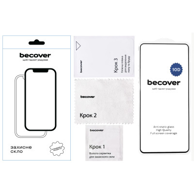 Стекло защитное BeCover Realme C75 10D Black (713167) Винница - изображение 5