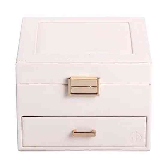 Скринька для прикрас з еко шкіри 2 яруси органайзер для ювелірних виробів HP-5-2W Коломия