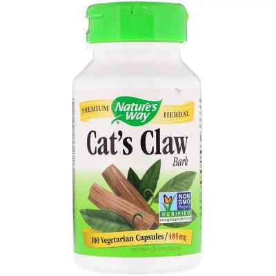 Трави Nature&apos;s Way Котячий кіготь, Cat&apos;s Claw Bark, 485 мг, 100 капсул (NWY-11450) Вінниця