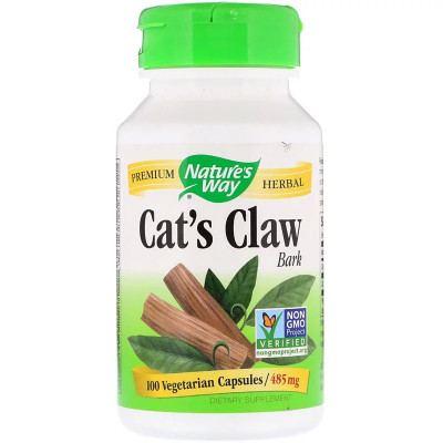 Травы Nature's Way Кошачий коготь, Cat's Claw Bark, 485 мг, 100 капсул (NWY-11450) Винница - изображение 1