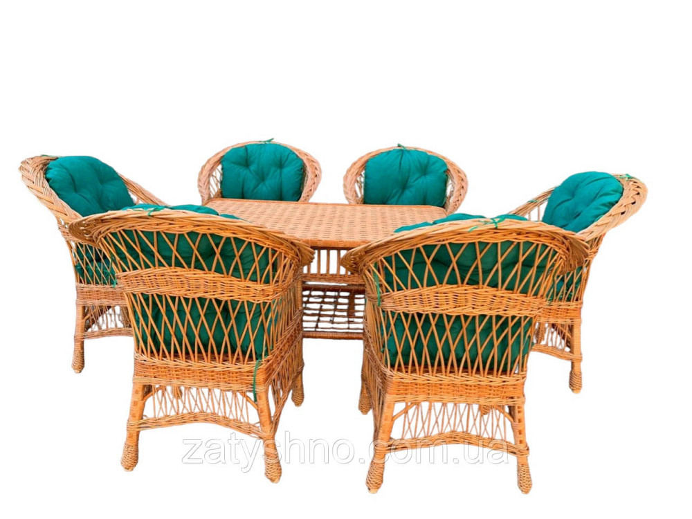 Мебель плетеная с накидками на 6 человек Киев - изображение 4