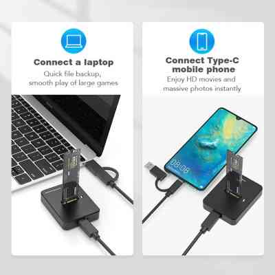 Док-станція для накопичувачів Gembird USB Type-C M.2 SATA NVME SSD (DD-U3M2) Вінниця