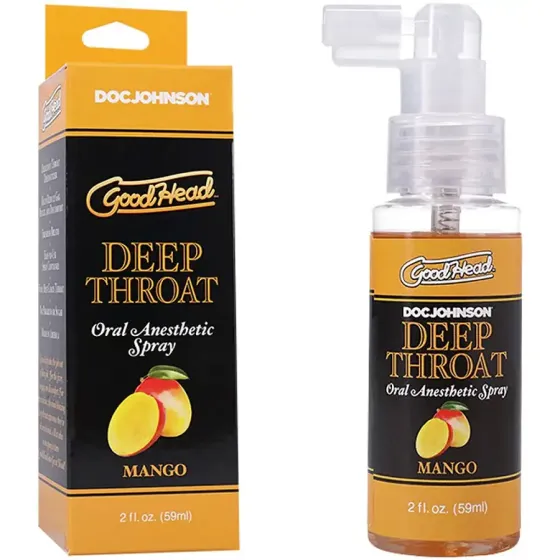 Спрей для мінету Doc Johnson GoodHead DeepThroat Spray - Mango 59 мл для глибокого мінету Львів