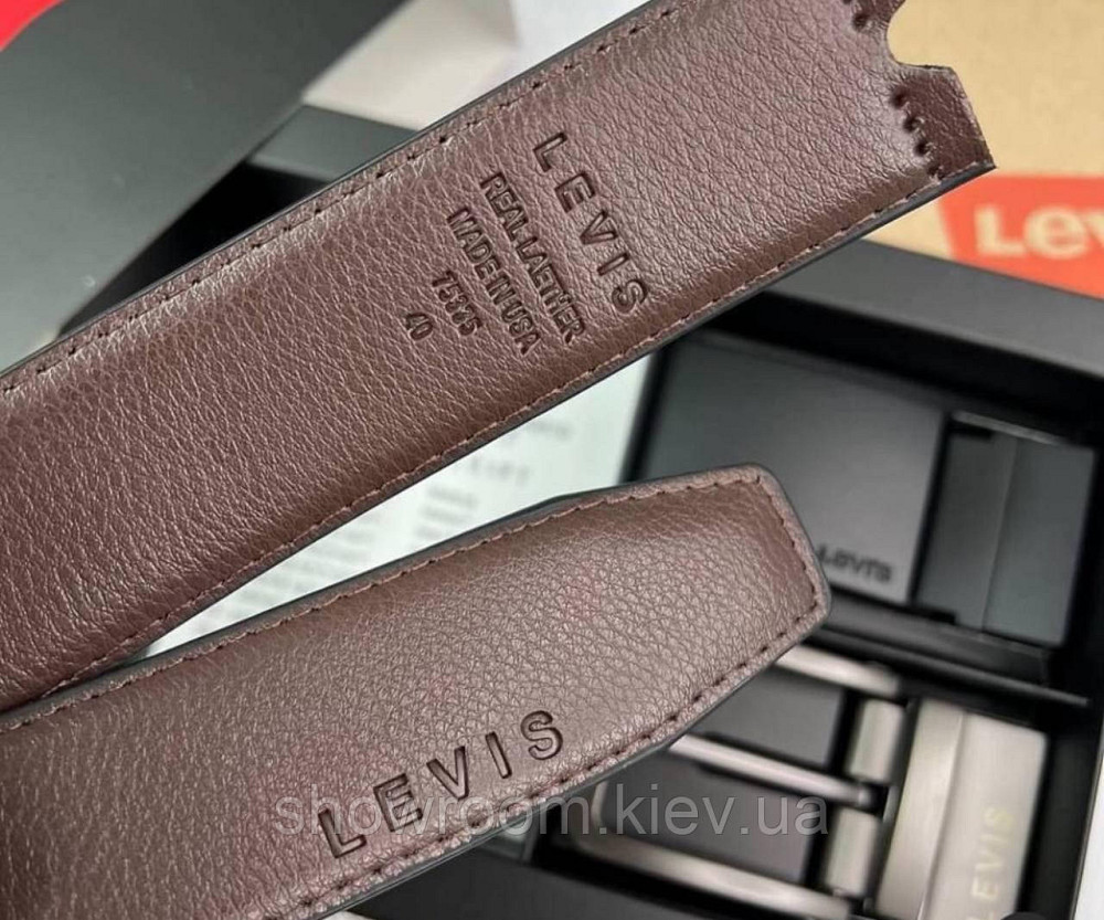 Чоловічий подарунковий набір ремінь та дві пряжки (511) Київ - фото 3