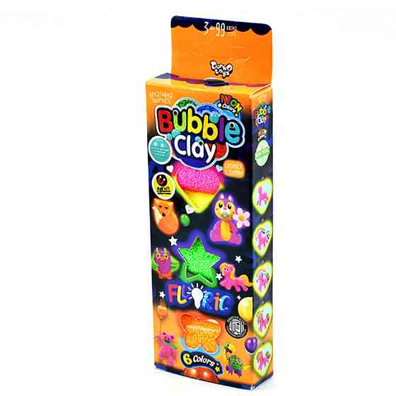Креативна творчість "BUBBLE CLAY "FLUORIC" 6 кольорів укр. (30), шт Київ