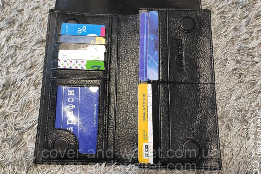 Классический мужской кожаный купюрник на магнитах Marco Coverna M 140 Киев - изображение 3