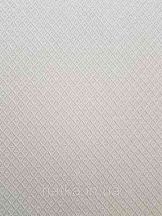 Шпалери вінілові на флізелін Grandeco Montana A44902 метрові однотонні структурні маленький ромб бежеві Київ