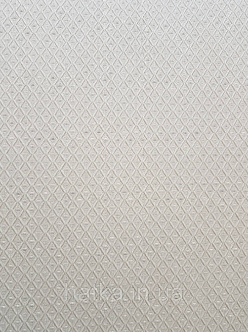 Шпалери вінілові на флізелін Grandeco Montana A44902 метрові однотонні структурні маленький ромб бежеві Київ - фото 1