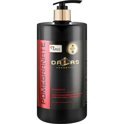 Шампунь Dalas Cosmetics Pomegranate Shampoo С маслом гранатовых косточек и натуральным кокосовым маслом 1000 г (4262396141637) Винница - изображение 1