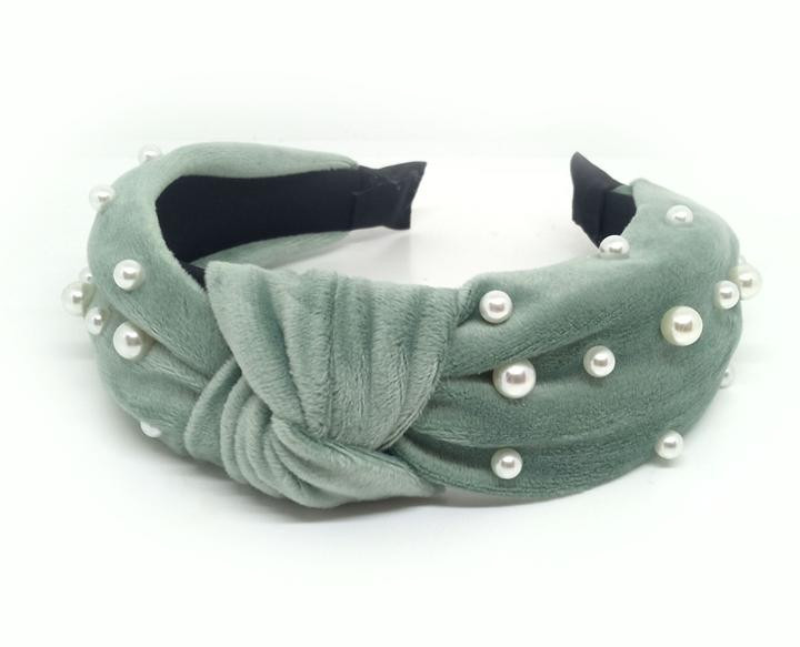 Обруч для волос чалма велюр с бусинами Киев - изображение 1