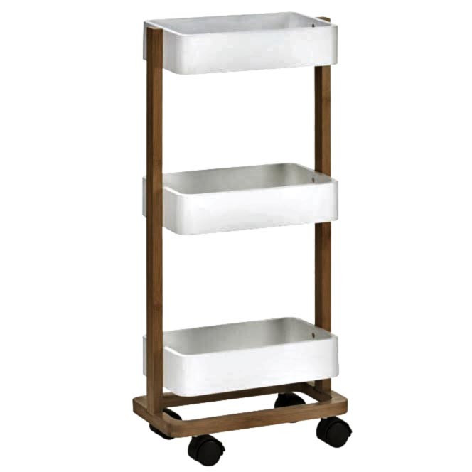 Етажерка для ванної на коліщатах "Джаярд" кориця-зефір Миколаїв - фото 1