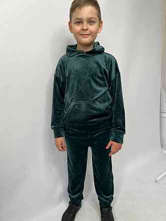 Дитячий велюровий костюм Кенгуру 110-116 Смарагдовий Харків
