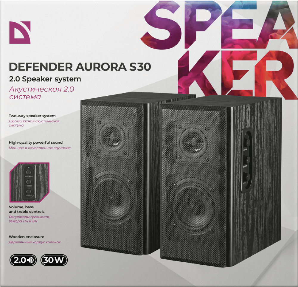 Акустика Defender 2.0 Aurora S30 30Вт (65431) (7232953) Київ - фото 9