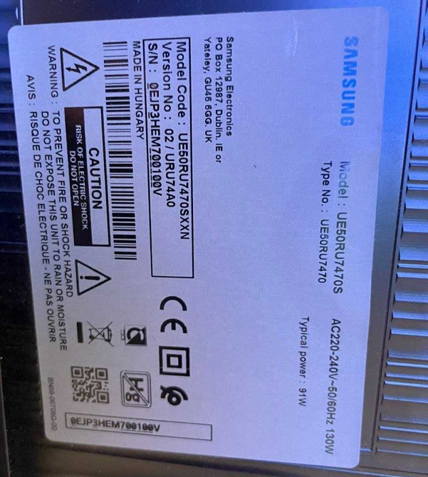 Телевізор Безрамний: 50" Smart 4K UHD, Samsung 50RU7450. Київ - фото 7