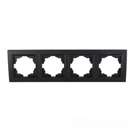 Рамка четырехместная, Enzo безупречный графит Днепр