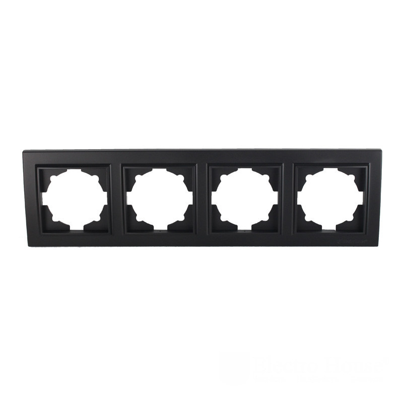 Рамка четырехместная, Enzo безупречный графит Днепр - изображение 1