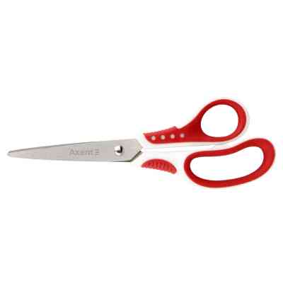 Ножиці Axent Shell, 18 см, біло-червоні (6304-06-A) Вінниця